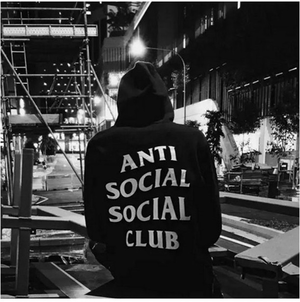 Bluza Anti Social Bawełniana Szara Rozmiar L - obrazek 3