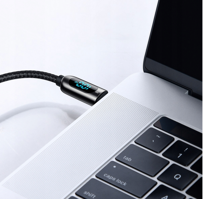 Baseus kabel do ładowania USB-C 100W z wyświetlaczem prądu ładowania - obrazek 2