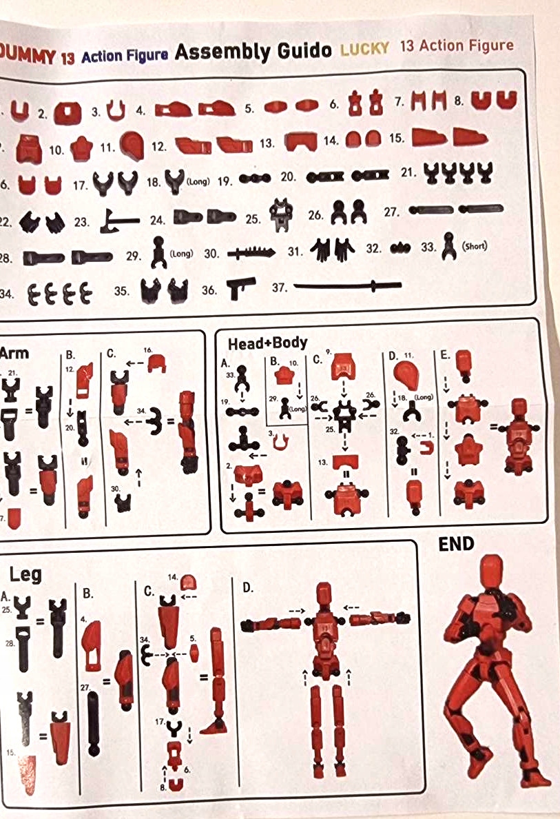 Mini Figurka Mini Legendy +pakiety broni+stojak Magnesy w nogach czerwony - obrazek 3