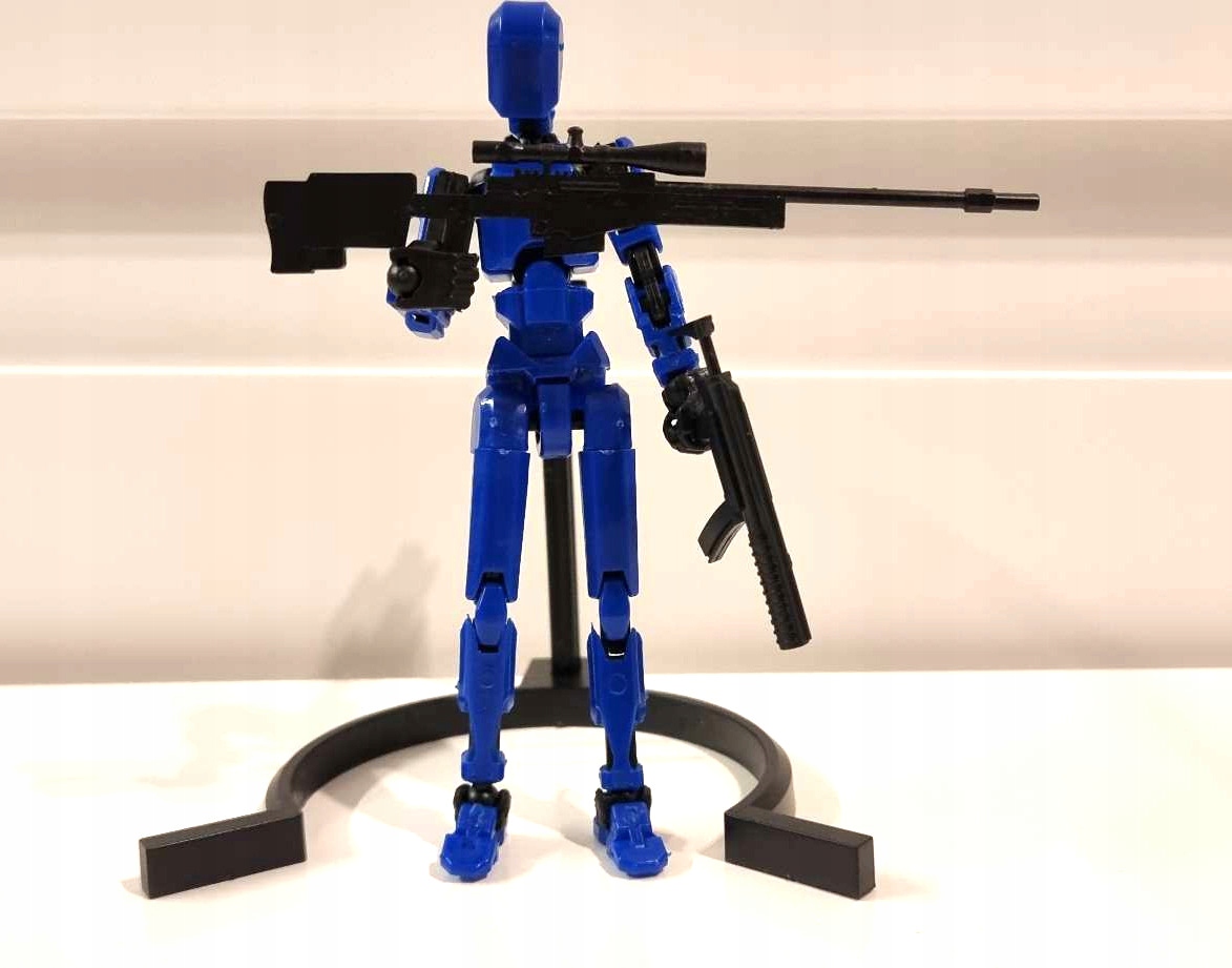 Mini Figurka Mini Legendy +pakiety broni+stojak Magnesy w nogach niebieski - obrazek 9