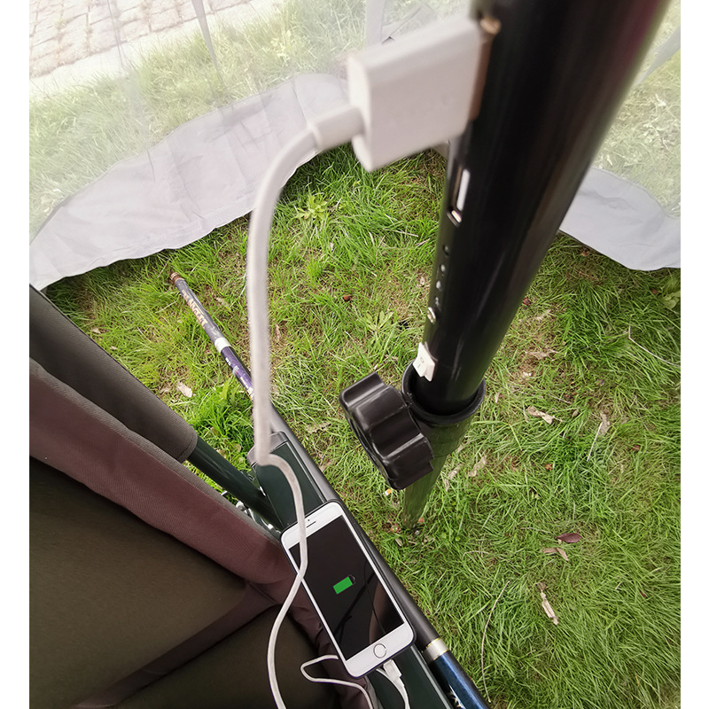 Parasol wędkarski + boki Montiago 220 cm bateria solarna powerbank - obrazek 6