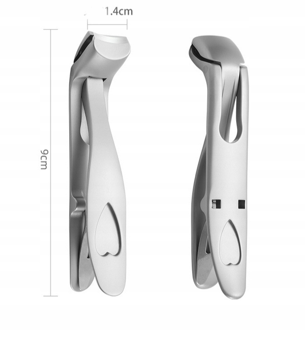 CĄŻKI KĄTOWE DO PAZNOKCI DLA SENIORÓW OBCINACZ + SZKLANY PILNIK + ETUI - obrazek 4