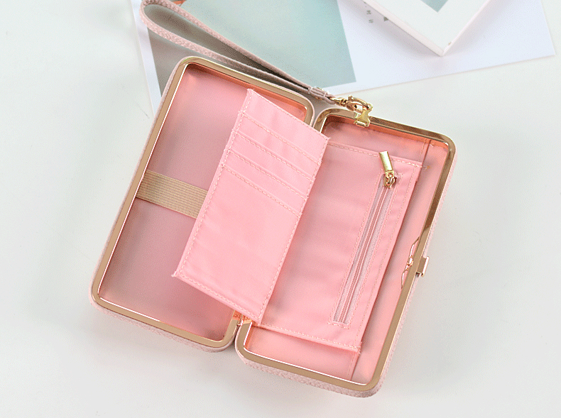 Portfel damski kopertówka klasyczna szara - obrazek 6