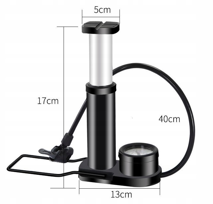 POMPKA NOŻNA Z MANOMETREM DO ROWERU SAMOCHODU - obrazek 11