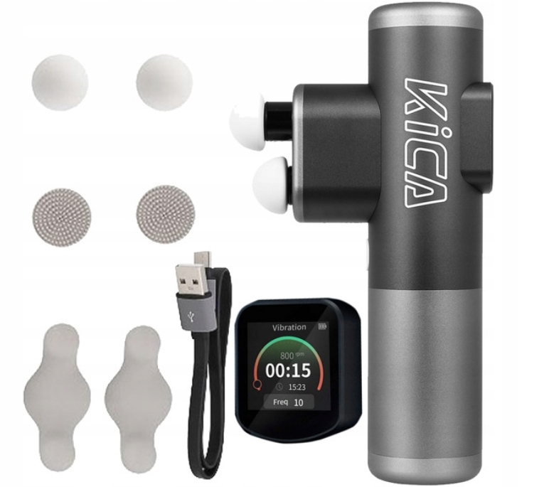 Masażer wibracyjny FeiyuTech KiCA Pro Led + Etui + 6 końcówek masujących