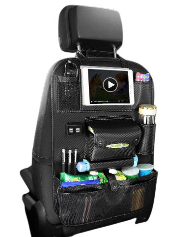 Organizer samochodowy na fotel 4 x USB uchwyt na tablet