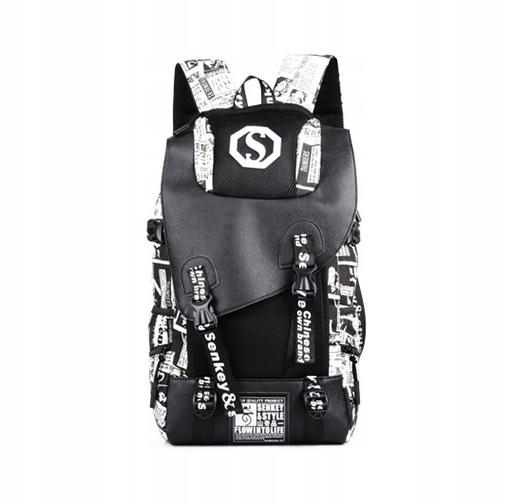 Plecak do szkoły USB odblaski wodoodporny Adventure