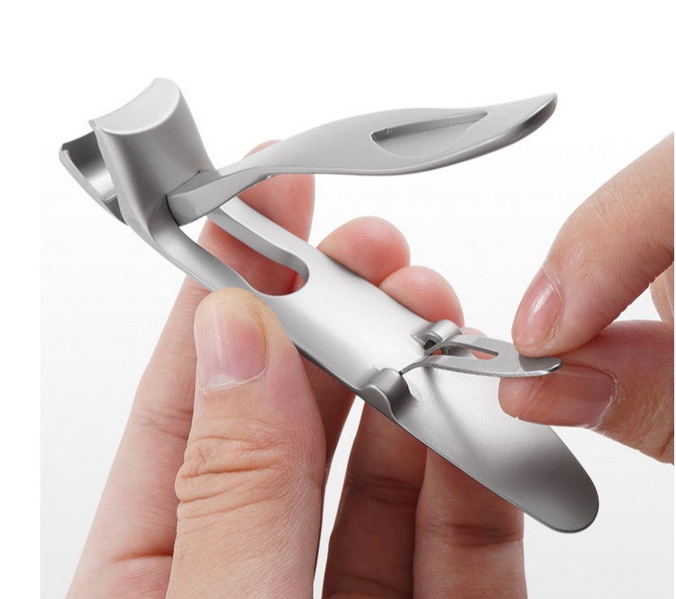 CĄŻKI KĄTOWE DO PAZNOKCI DLA SENIORÓW OBCINACZ + SZKLANY PILNIK + ETUI - obrazek 3