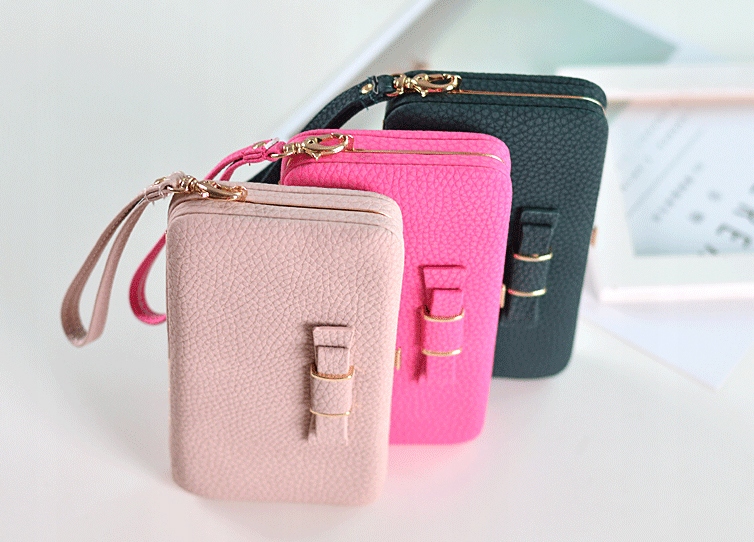 Portfel damski kopertówka klasyczna czarna wieczorowa - obrazek 9