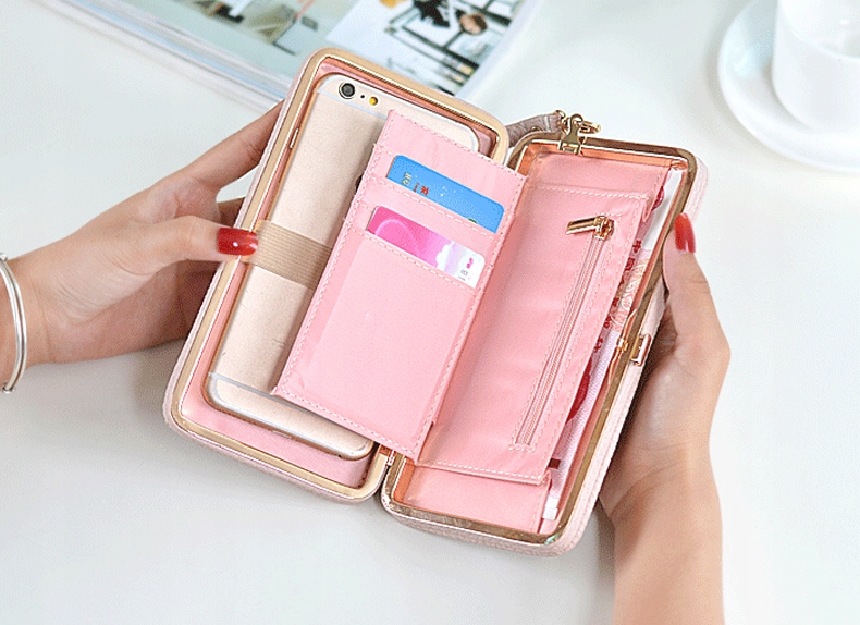 Portfel damski kopertówka klasyczna czarna wieczorowa - obrazek 8