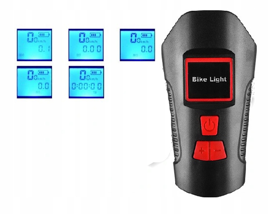 Lampka rowerowa mocny led licznik klakson - obrazek 4