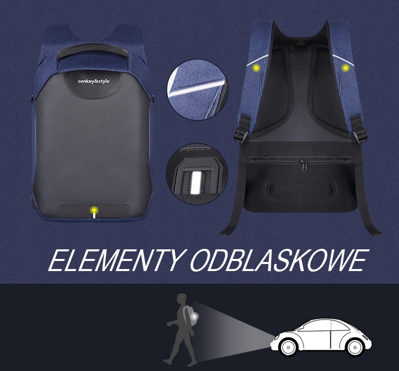 Plecak szkolny na miasto miejsce na laptopa - obrazek 8