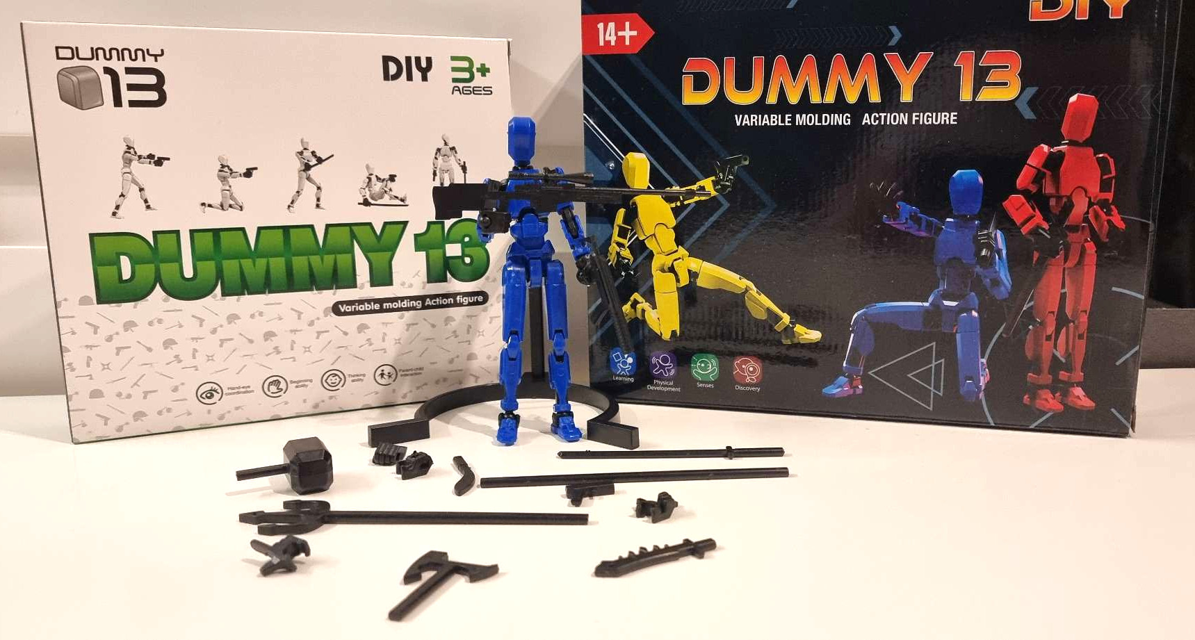 Mini Figurka Mini Legendy +pakiety broni+stojak Magnesy w nogach niebieski