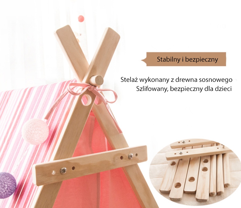 Namiot Tipi dla dziecka 120 cm do domu, działke - obrazek 13