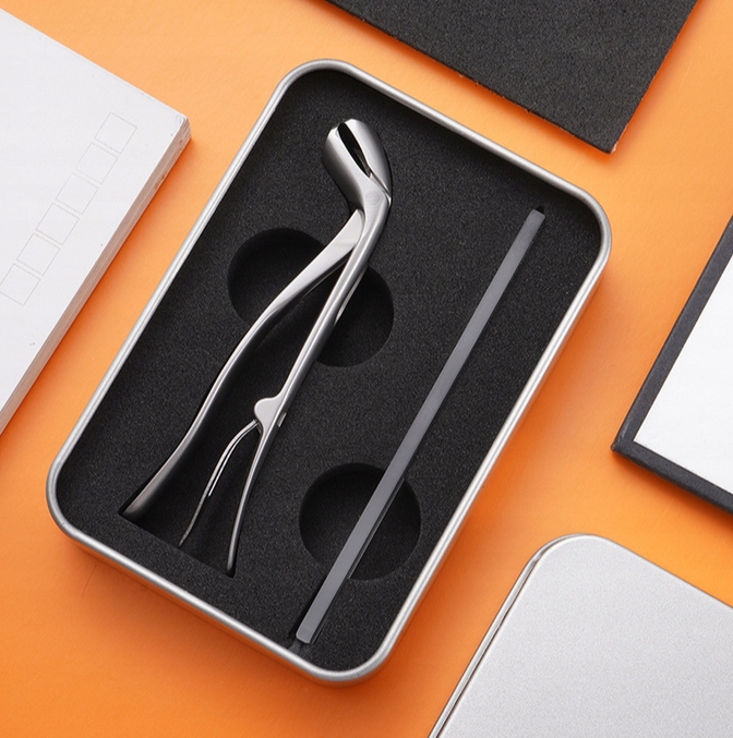 CĄŻKI KĄTOWE DO PAZNOKCI DLA SENIORÓW OBCINACZ + SZKLANY PILNIK + ETUI - obrazek 6