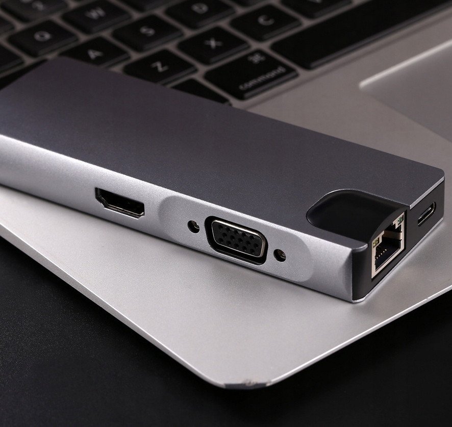 Media-Tech Pro Koncentrator 8w1 Hub USB-C USB 3.0 RJ45 HDMI SD - obrazek 4