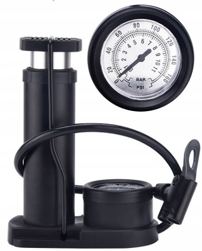 POMPKA NOŻNA Z MANOMETREM DO ROWERU SAMOCHODU